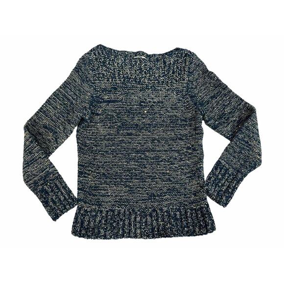 E3 by etcetere Womens Blue Sequins Sweater Medium - Picture 1 of 10
